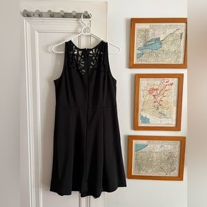 M60 Miss Sixty Little Black Cocktail Dress with cut out design, size 14